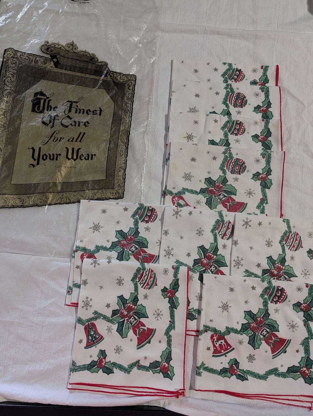 Atomic Era 1950s Vintage Napkin Set (9) - Charming & Retro
